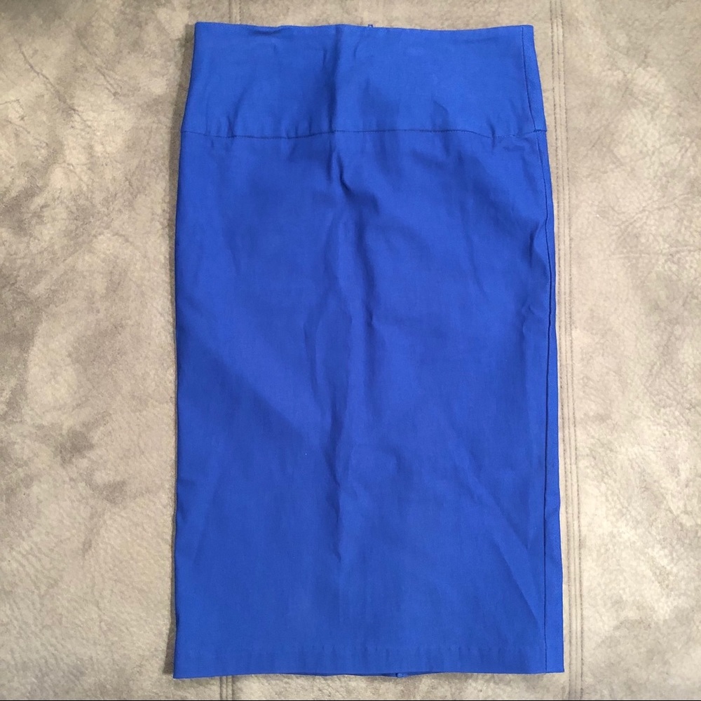 Royal Blue Stretch Wiggle Pencil Skirt Small Pinup